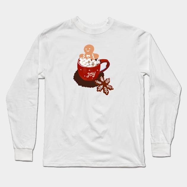 Christmas gingerbread Long Sleeve T-Shirt by Artofcuteness